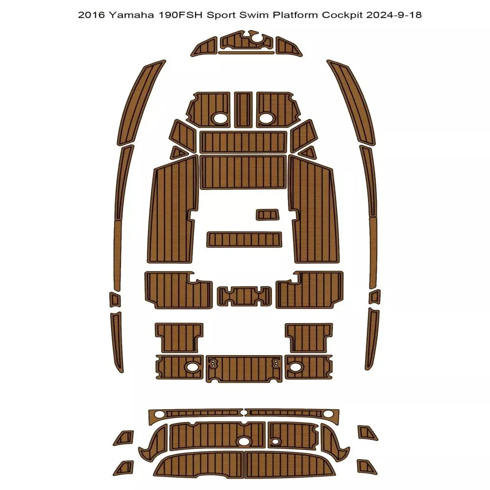 2016 Ya-ma-ha 190FSH Sport Swim Platform Cockpit Pad Boat EVA Foam Teak Floor Mat