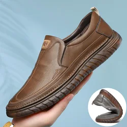 Men Cowhide Leather Casual Shoes Outdoor Comfortable High Quality Fashion Soft Classic Driving Non-slip Flats Moccasin Trend2023