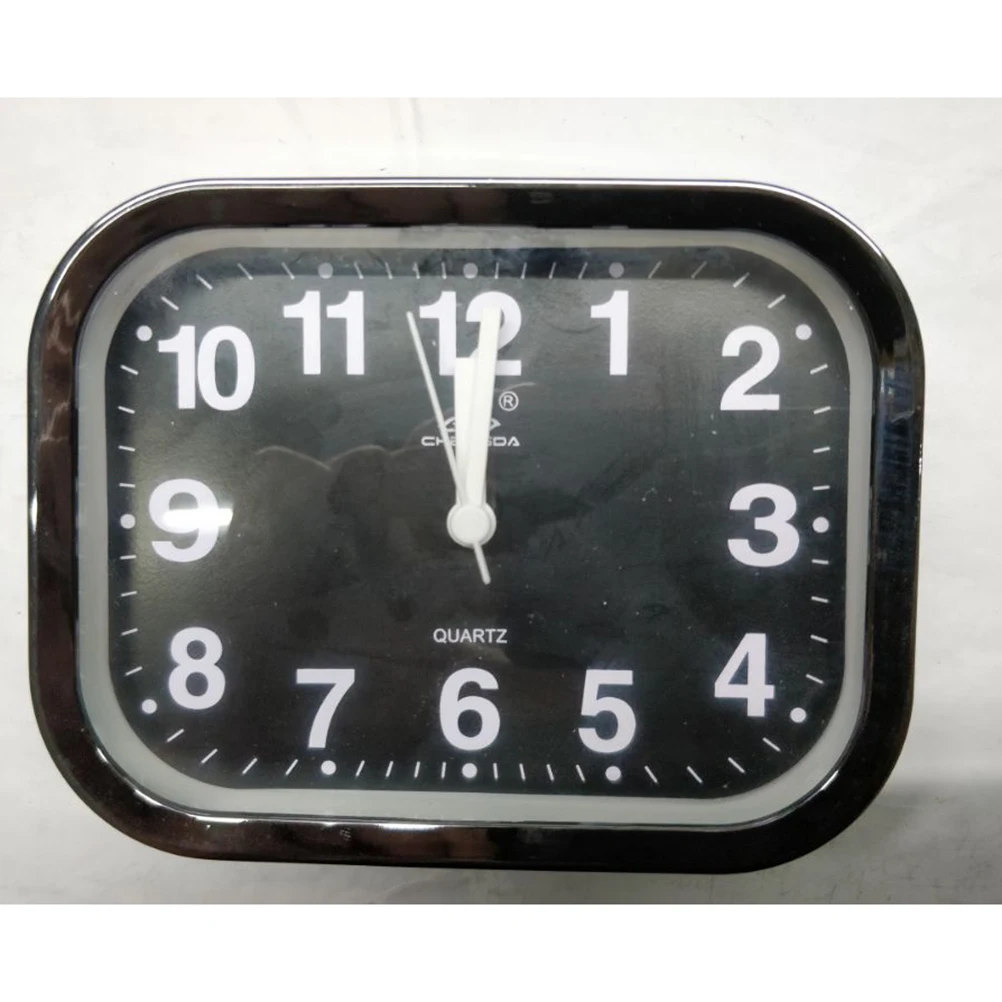 

Alarm Clock Silent Non-Ticking Quartz Analog Electronic Travel Clock For Bedroom Desk With Snooze Light Function Black