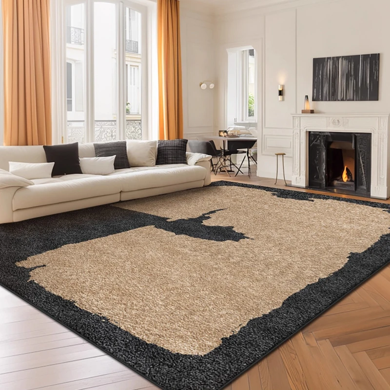 

Retro Style Living Room Decoration Carpet Large Area Rugs for Bedroom Washable Bedside Soft Floor Mat Anti-slip Cloakroom Rug