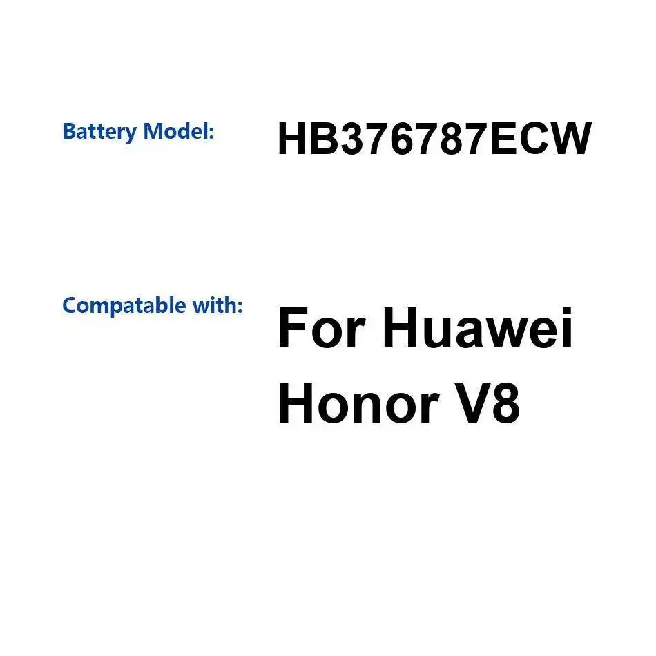 

Mobile Phone Battery HB376787ECW For Huawei Honor V8 Fast Charging 3500Mah High Capacity