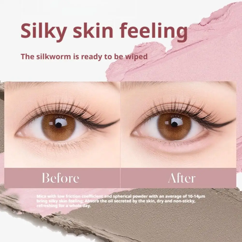 Meniskus Double-End Liegender Seidenraupen-Eyeliner-Stift, Perlglanz, matt, nackt, rosa, Textmarker, Schattenstift, aufhellendes Augen-Make-up