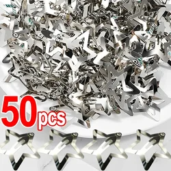 2/50Pcs Y2K Silver Star Hair Clips for Girls Filigree Star Metal Snap Clip Hairpins Barrettes Hair Jewelry Nickle Free Bobby Pin