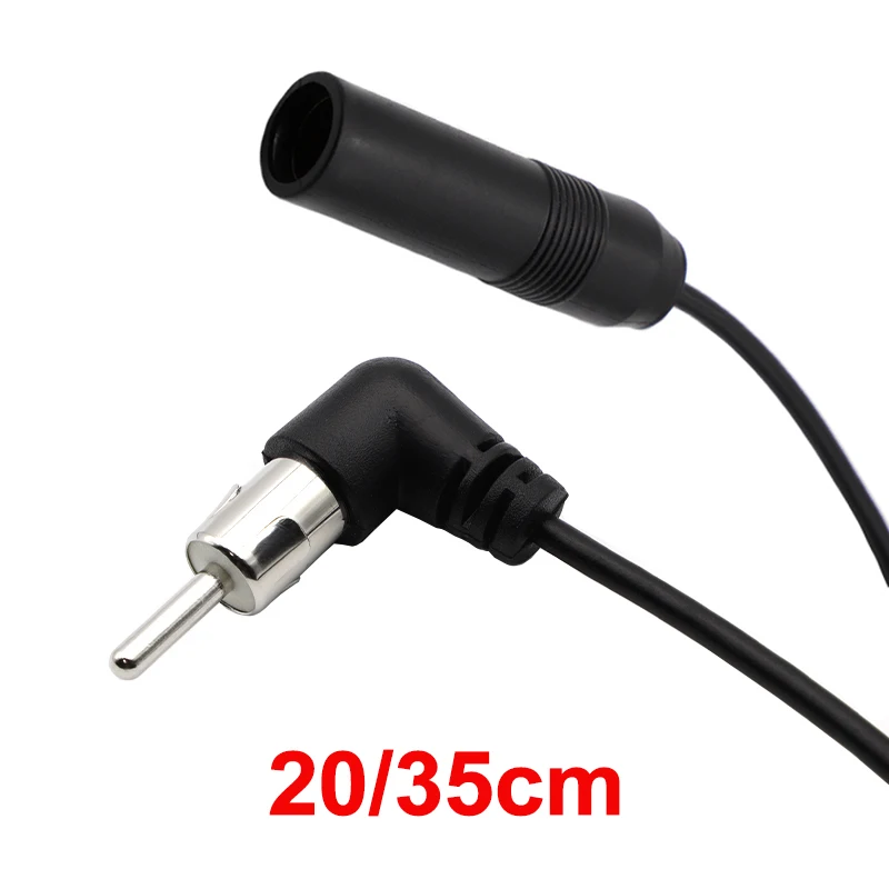 20cm/35cm High Quality Elbow Antenna Male To Female Plug Cable Adapter General Car Stereo Audio AM/FM Radio Aerial Extension 1pc