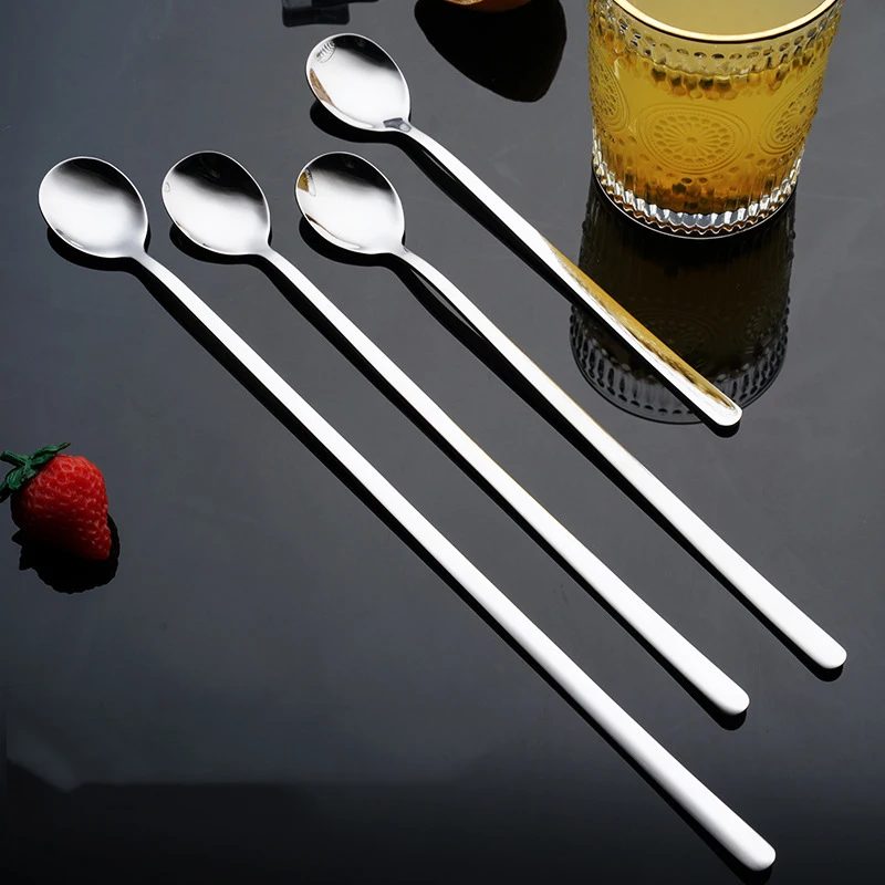 

Long Handle Cocktail Stirrers Bartender Mixing Stick Spoon Stainless Steel Barman Kit Accessories Whisky Shaker Bar Kitchen