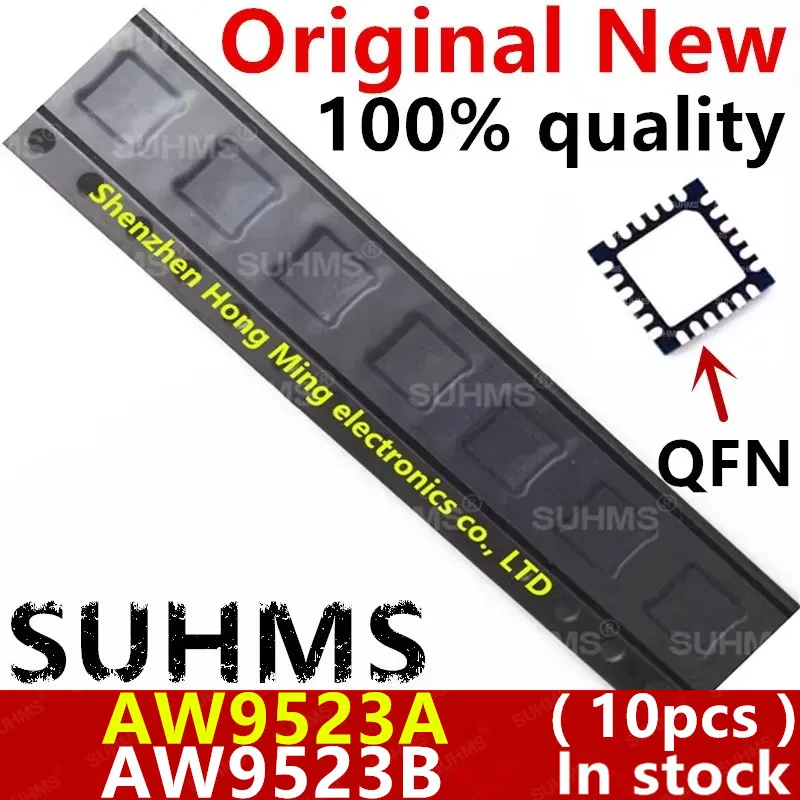 AW9523B AW9523BTQR AW9523A AW9523ATQR QFN-24, 10 unidades, novedad de 100%