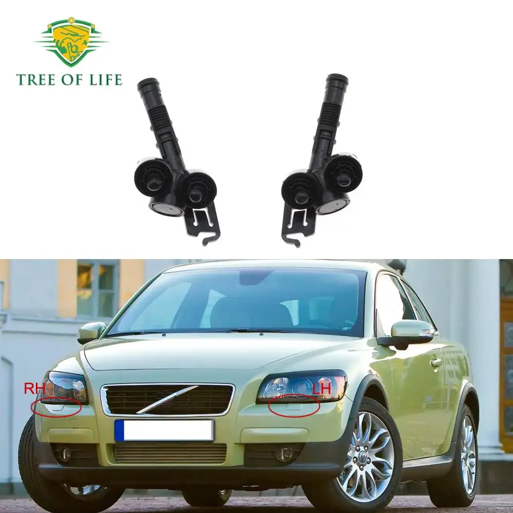 

For VOLVO S40 C70 C30 V50 2006 2007 2008 2009 2010 2011 2012 Front Headlight Washer Nozzle Cover Headlamp Water Spray Jet Cap