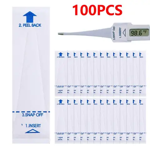 100PCS Disposable Digital Probe Covers Hygienic Thin Thermometer Probe Covers Convenient Safe Protective Cover For Health Center