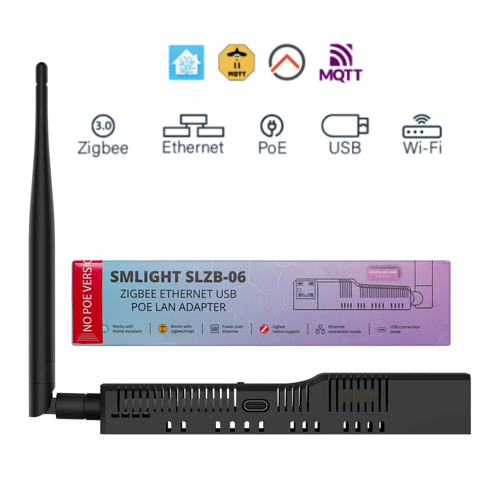 SMLIGHT SLZB-06/SLZB-06M/SLZB-06p7 Zigbee 3.0 к Ethernet, USB, Wi-Fi координатор шлюза с PoE, работает с домашним помощником, ZHA