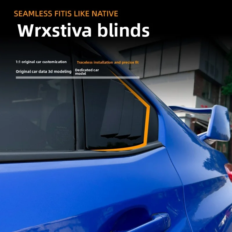 

Sporty Rear Quarter Window Louvers for Subaru WRX STI VA 2014 2021 Aftermarket Car Window Blinds Shades Covers Exterior Sticker