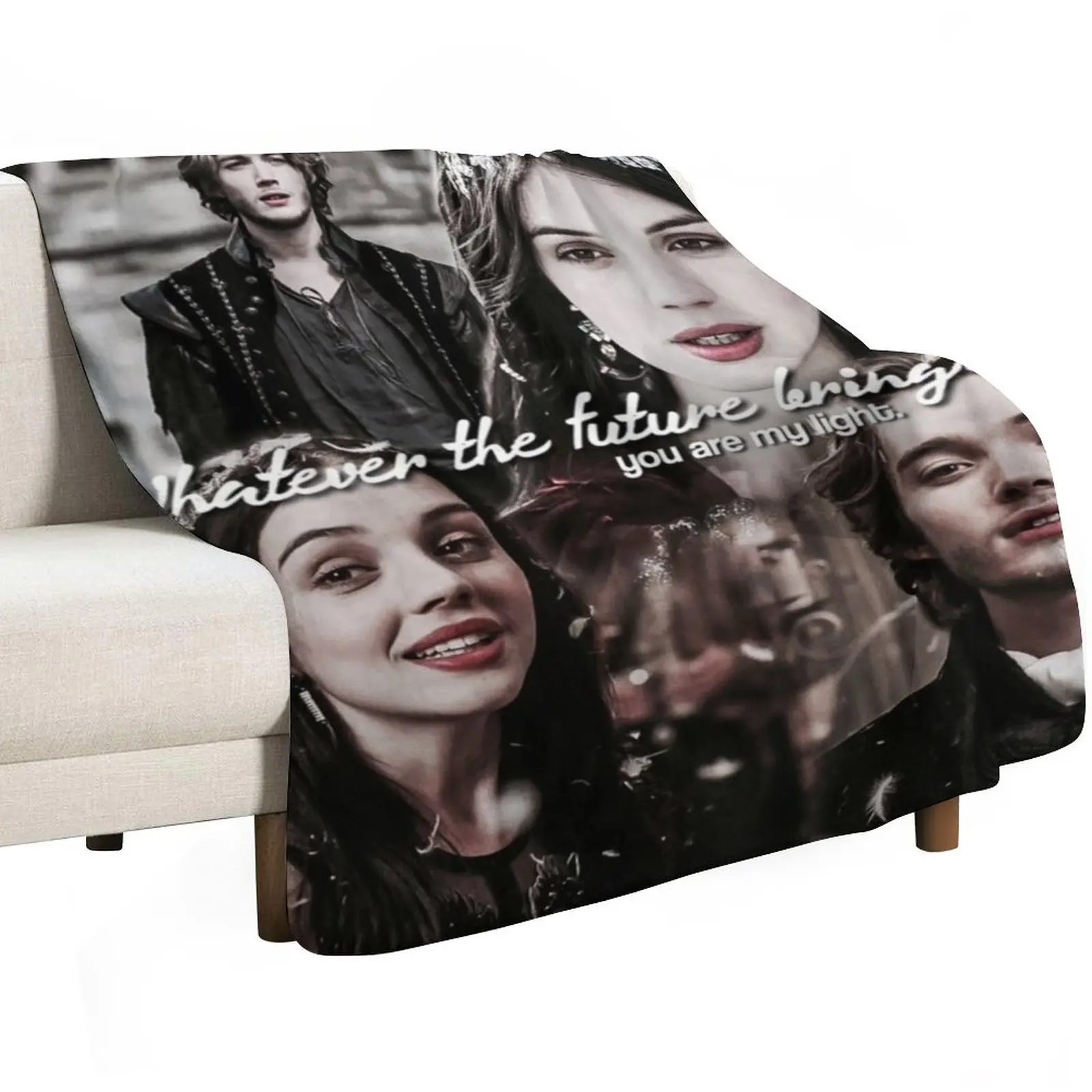 Reign (Mary and Francis) Throw Blanket Cute Picnic Moving Soft Plush Plaid Personalized Gift Beautifuls Blankets