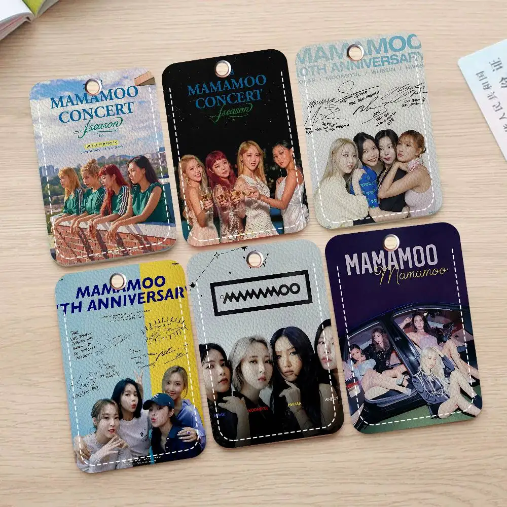 

Girl Group M-MAMAMOO Personalised Print Card Holder Suitable For Holder Girls Door Card Case Women Badge Holder Keychain
