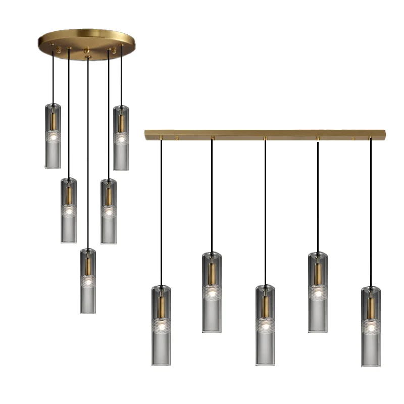 

American all brass dining room chandelier with gold lustre Dimmable Suitable for bar decoration, LED lighting Lamps