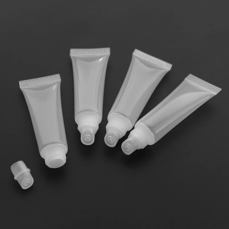 50 Pack 10Ml Lip Gloss Tubes Empty Lotion Refill Tubes Soft Squeeze Tubes For DIY Travel Distribution Bottle