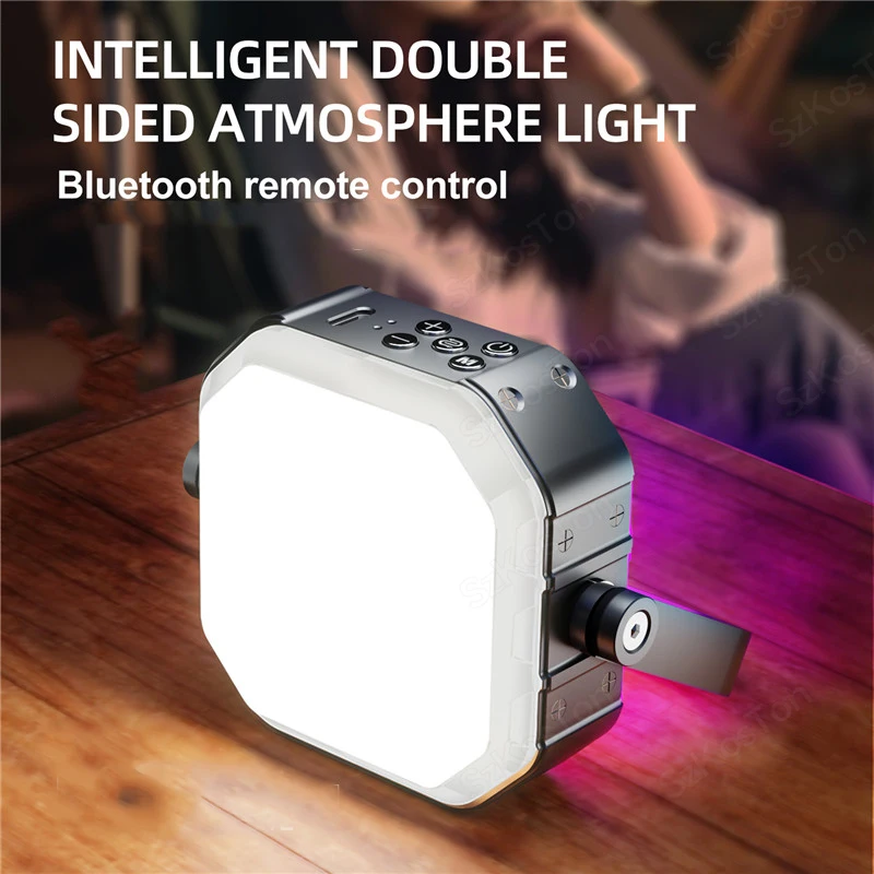 

Video Lighting with APP Control RGB Full Colour Hot Shoe Base Rechargable Lamp for Photography Studio TikTok Live Vlog Youtube