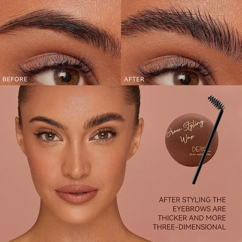 Crema de estilismo para cejas 3D, maquillaje de larga duración, Natural, de secado rápido, pomada para cejas salvajes, ajuste de Gel, cera, cosméticos para cejas, 1 Uds.