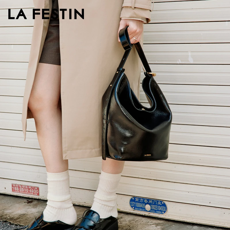 LA FESTIN Original Brand Women Bag New Shoulder Bag Fashion Bucket Bag Luxury Lady Handbag Cross body Bag Travel Big Bag