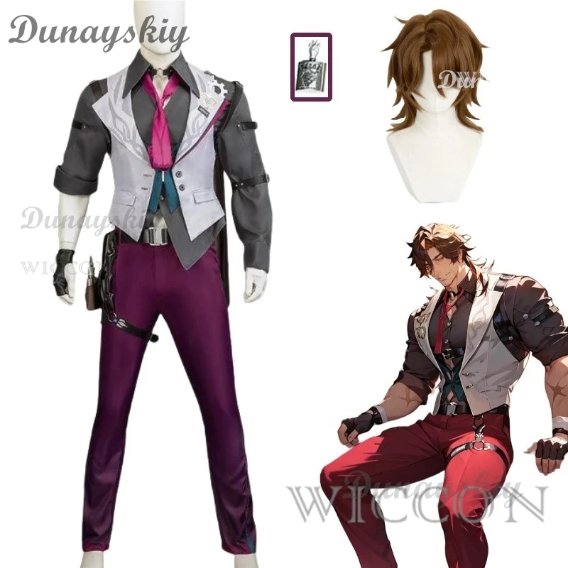 Cosplay Gallagher Honkai: Star Rail Costume Fashion Handsome Uniform Game Suit Cos Halloween Party Convention Event Men Outfits