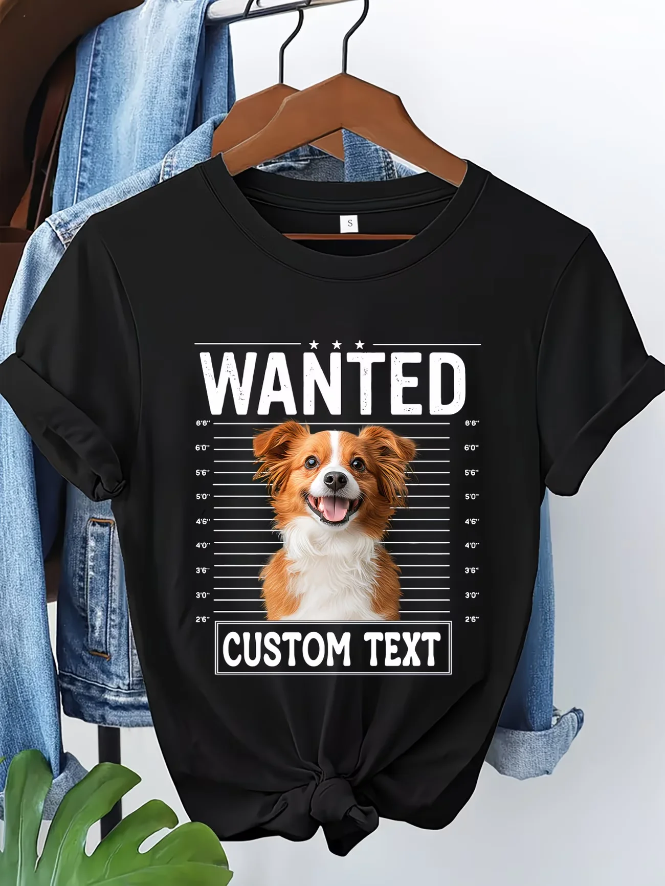 Dog Lover Graphic Tee Cute Pet Wanted Poster T-Shirt Fashionable Animal Print Top Casual Daily Wear for Women Men Dog Mom Dad
