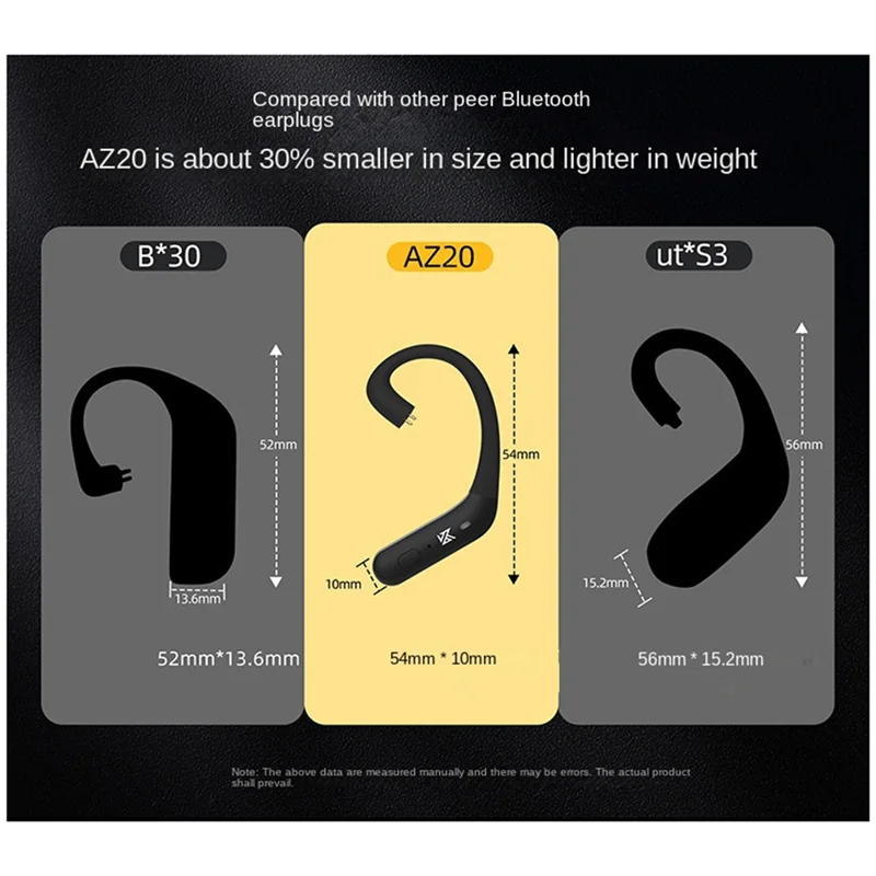 KZ AZ20 بلوتوث 5.3 سماعات أذن لاسلكية HIFI سماعات عالية الدقة في الهواء الطلق لعبة سماعات رأس رياضية