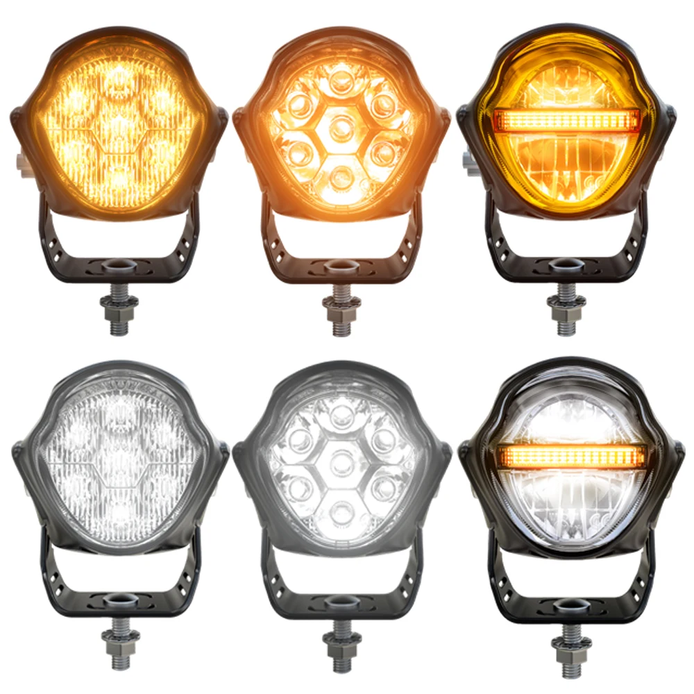 

E24 Spot Flood LED Offroad Work Light For Jeep Truck Pickup ATV UTV SUV 4x4 Boat Car Motorcycle Auxiliary Fog Driving Lamp Amber