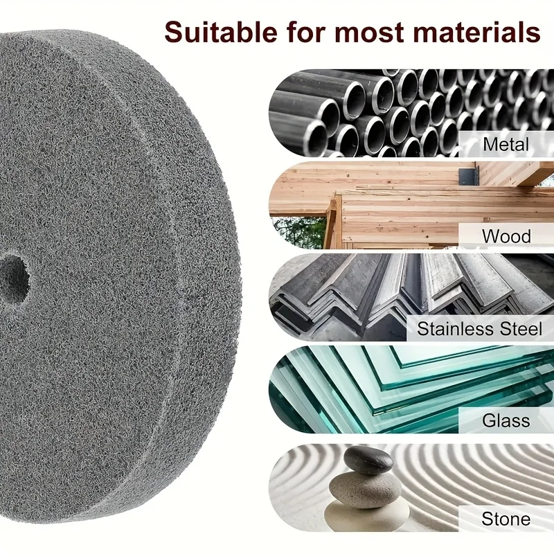 7 قطع من عجلات التلميع، عجلة تلميع الألياف مقاس 3 بوصات متينة ومتعددة الاستخدامات، مناسبة لمطاحن المقاعد وآلات التلميع