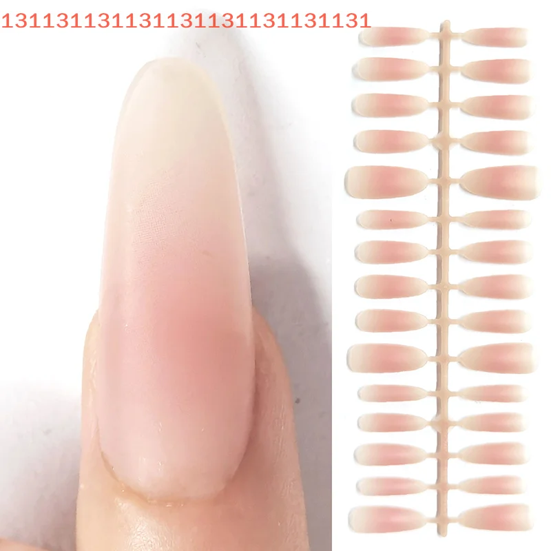 30 個ブラッシュカラーフェイクネイル取り外し可能な付け爪ウェアラブルプレスオンフェイクネイルネイルチップネイルアートエクステンションツール