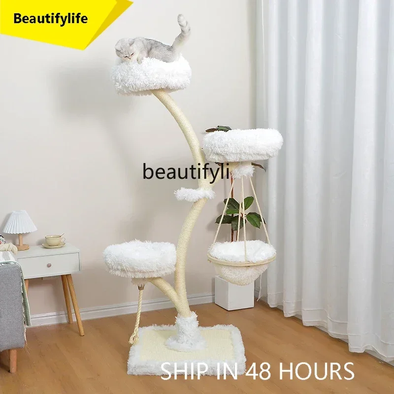 PPP  Large Flower Cat Climbing Frame Cat Nest Integrated Cat Tree Branches Sisal Climbing Cat-Related Products