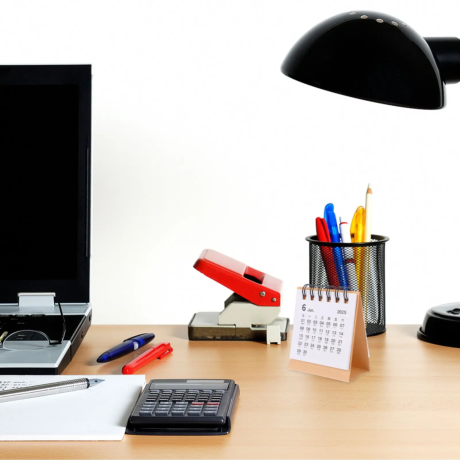 Mini Small Desk Calendar 2025 Pink Paper Desktop Decor Calendars naments Tiny Flip Modern Office Notebooks