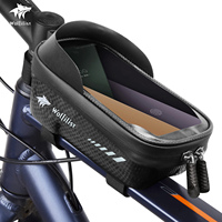 Bike Bag - Bike Phone Front Frame Bag, Bike Phone Mount Top Tube Bag with TPU Sensitive Touch Screen, Bicycle Accessories