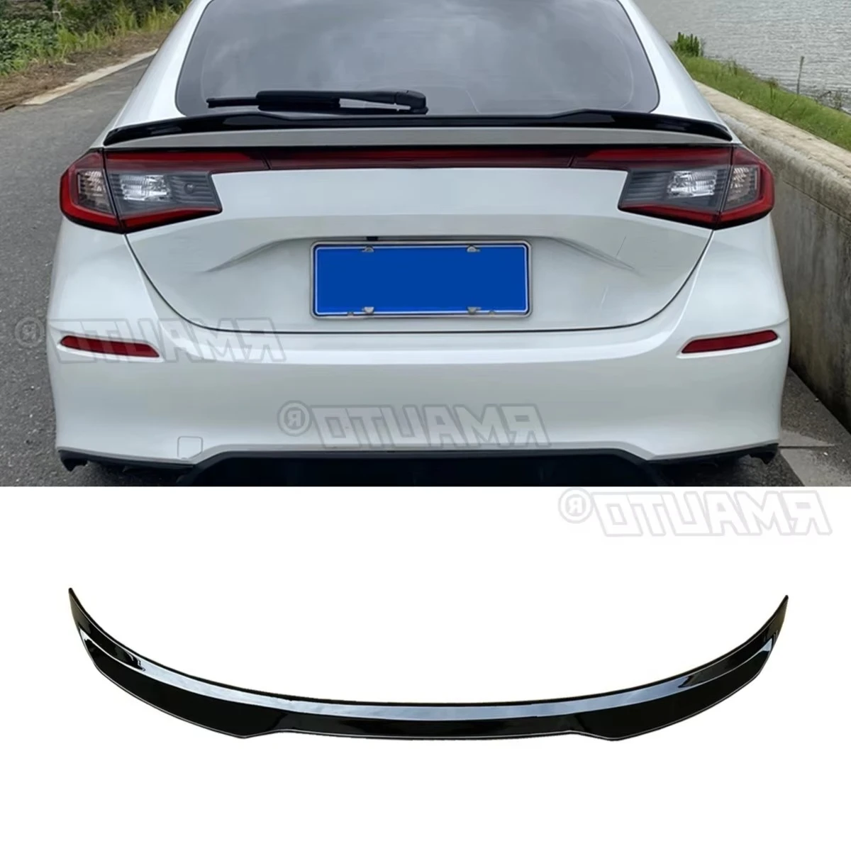 

For Honda Civic Integra 11th gen Hatchback MAX Version Car Rear Roof Spoiler Wing Modification Part Rear Roof Spoiler Wing