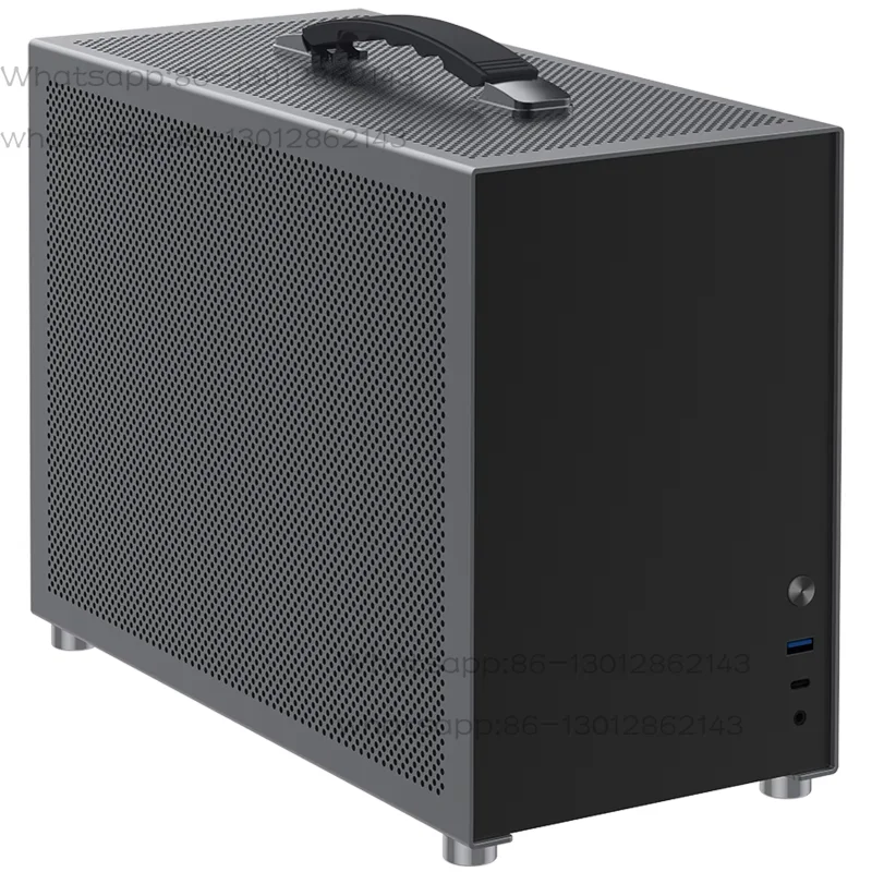 D3 aluminum alloy middle tower box small ITX 280 water-cooled plug directly compatible with ATX power supply