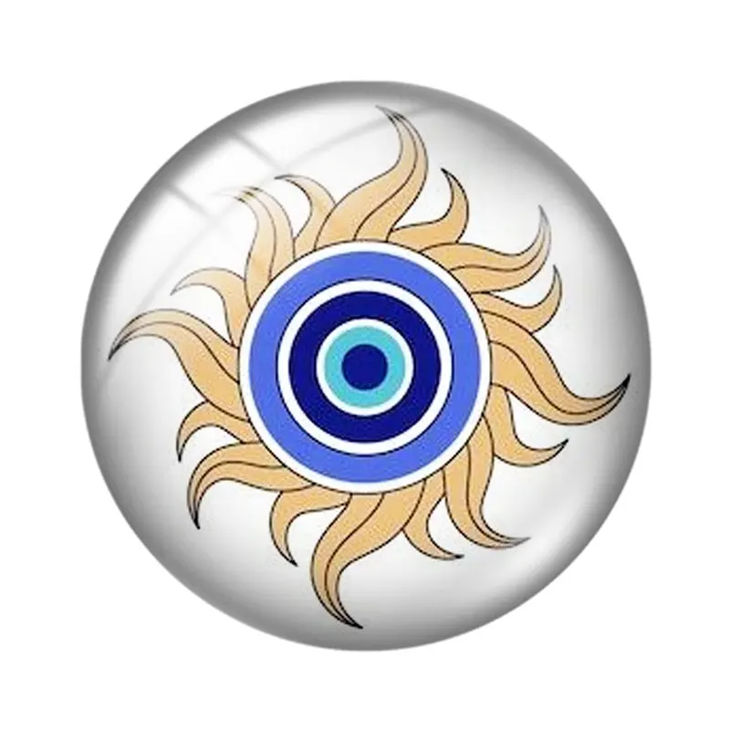 Evil Eye Bundle  12/18/20/25mm glass cabochon  bracelet pendant rings for jewelry demo earrings back Making findings