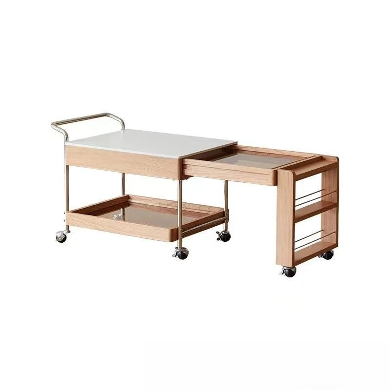 

Mobile coffee table, Japanese sofa, living room, telescopic hearth for making tea, solid wood coffee table
