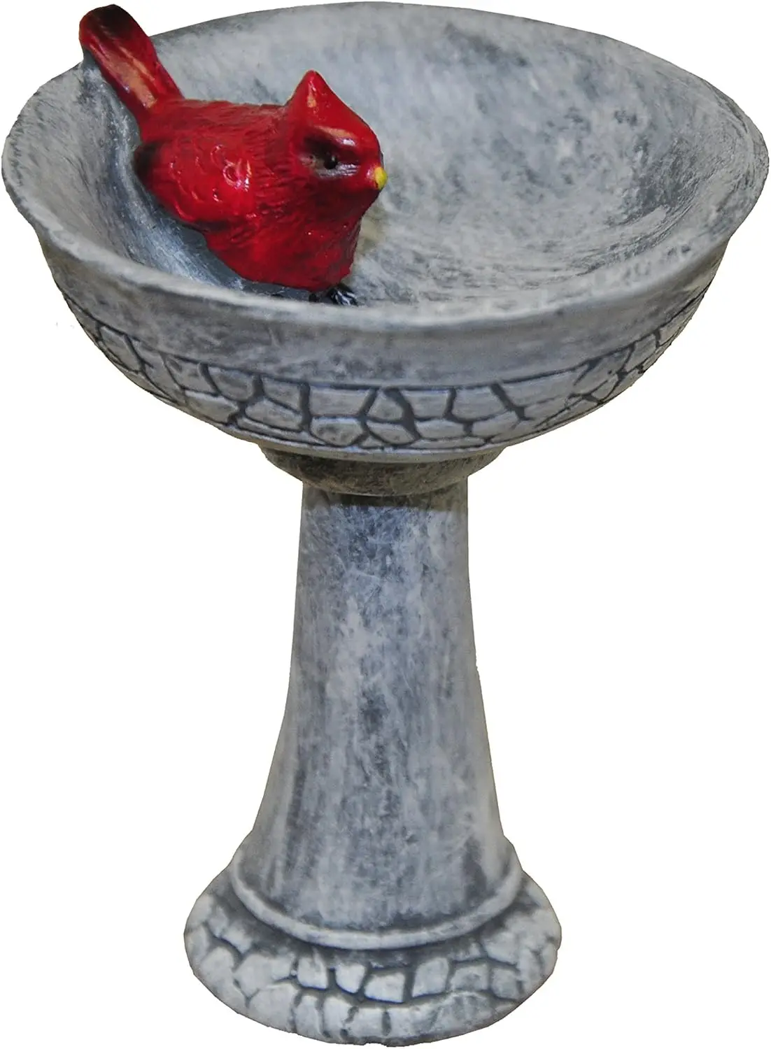 

MiniGardenn 10027 Fairy Garden Cardinal Birdbath Pick