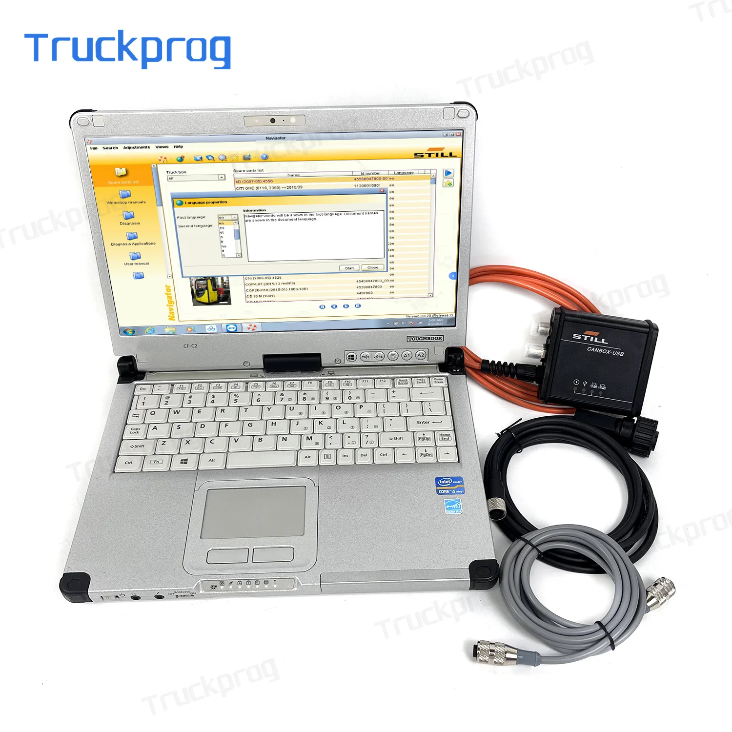 For Still cabBox USB Diagnostic Kit Linde canbox for forklift 50983605400 canbox STILL Scanner Tools CF C2 laptop