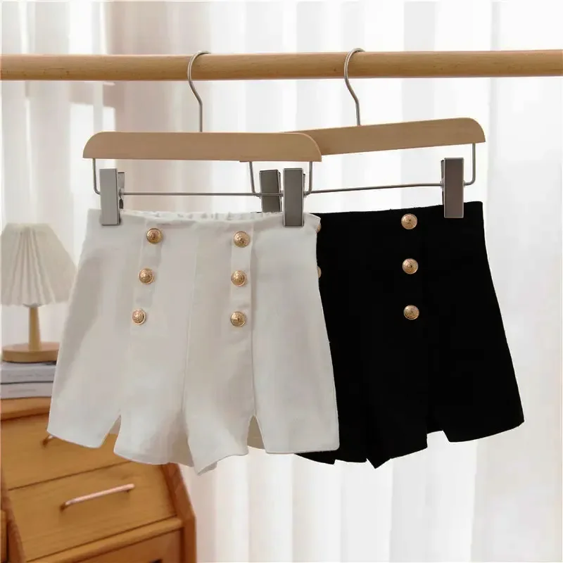 

Summer Shorts for Girls Short Pants Solid Color Suit Shorts High-waisted Children Outer Wear All-match Shorts