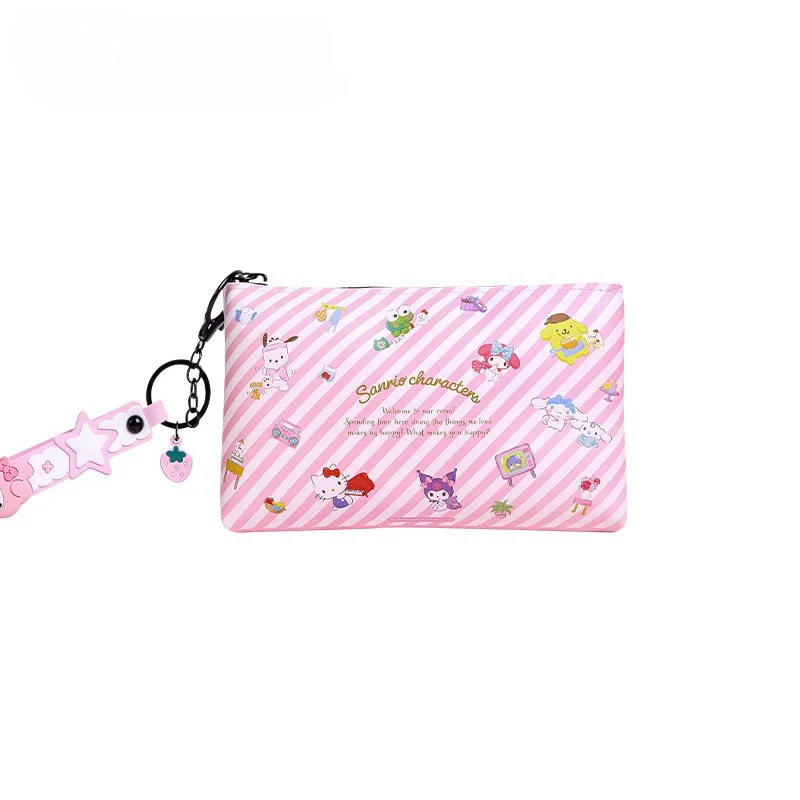 Nieuwe Sanrios Kuromi Anime Kawaii Mijn Melodie Meisjes Wassen Make-Up Tas Hellokittys Hangyodon Schattige Cartoon Split Reis Opbergtas Cadeau