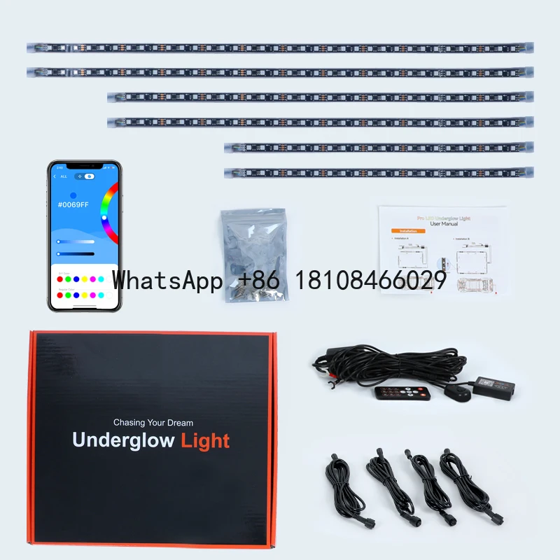

Super Bright RGBIC Underglow LED Ambient Lighting Car Accessories Under Glow Waterproof IP68 Underglow Light Kit for Car