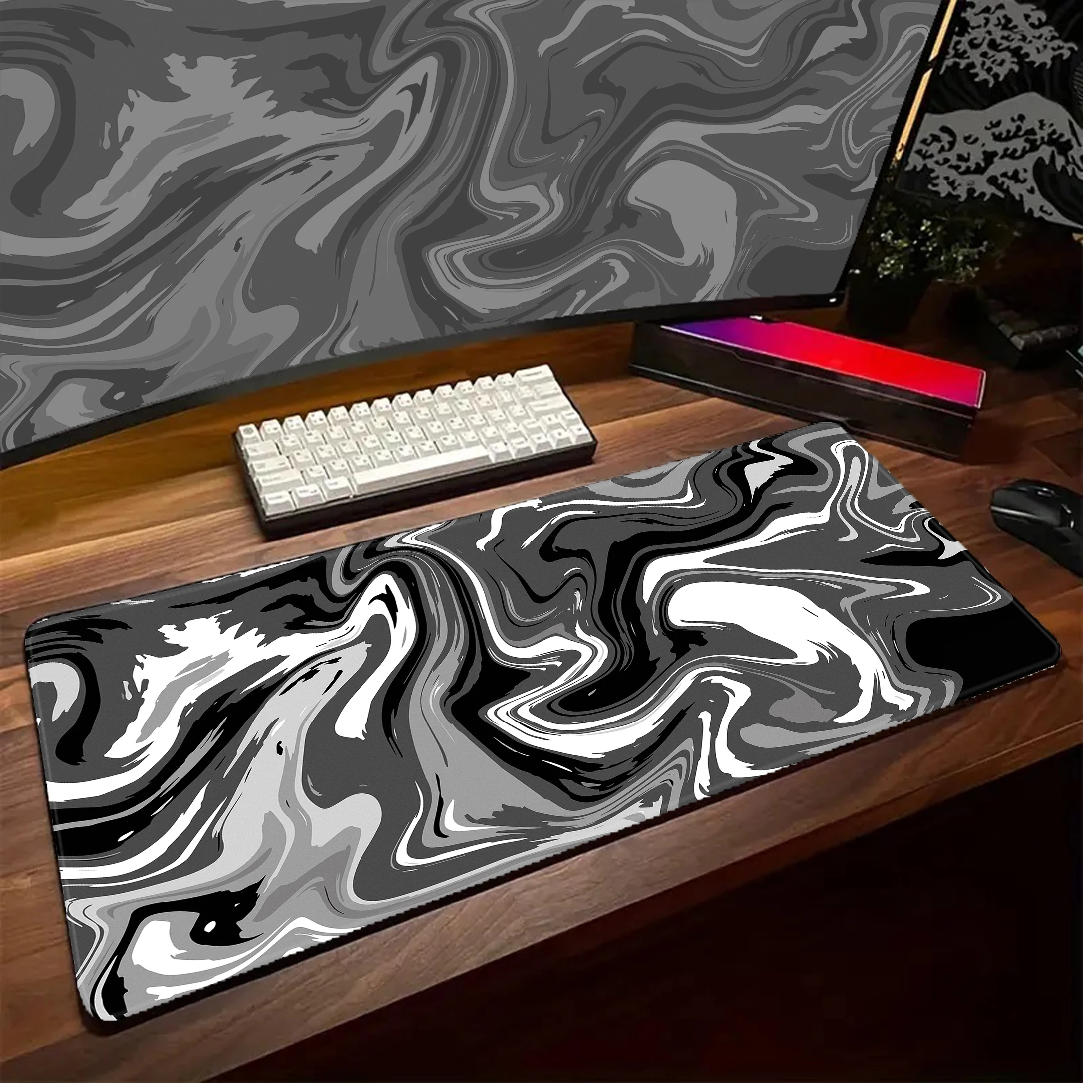 

800x300mm Game Mouse Pad Gamer Strata Liquid XXL Mouse Mat Gaming Mousepad Table Pads Office Rubber Deskmat Keyboard Mats