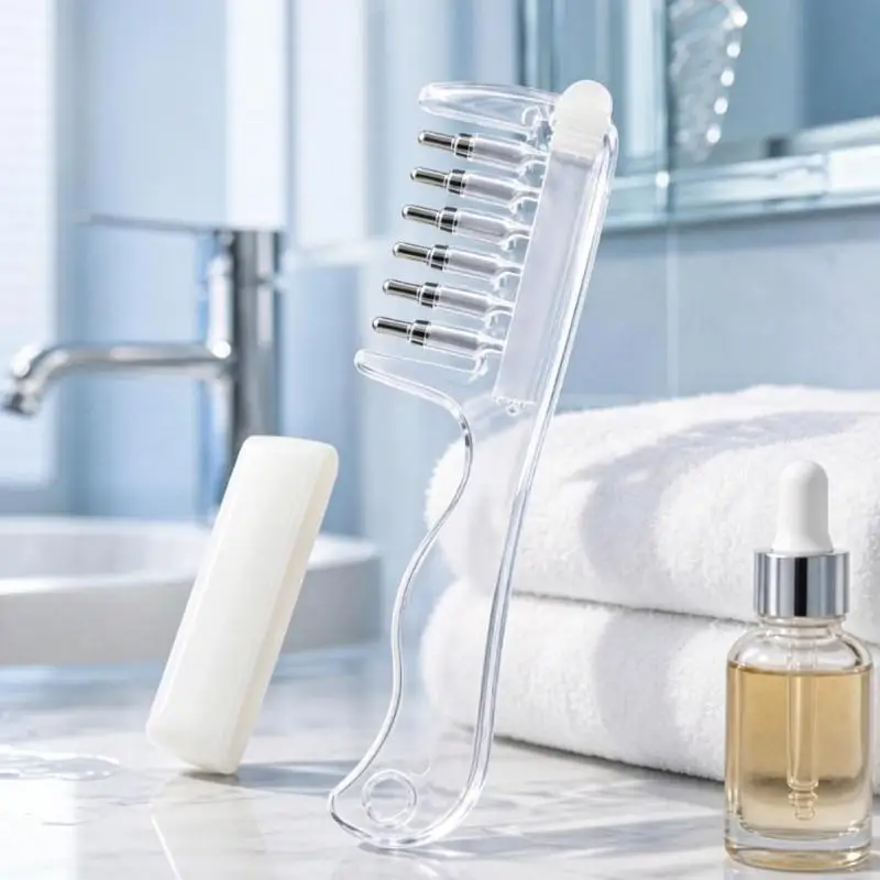 Hair Root Liquid Guide Applicator Comb 1Pcs Portable Scalp Massage Brush for Home Salon Hair Nourishing Use