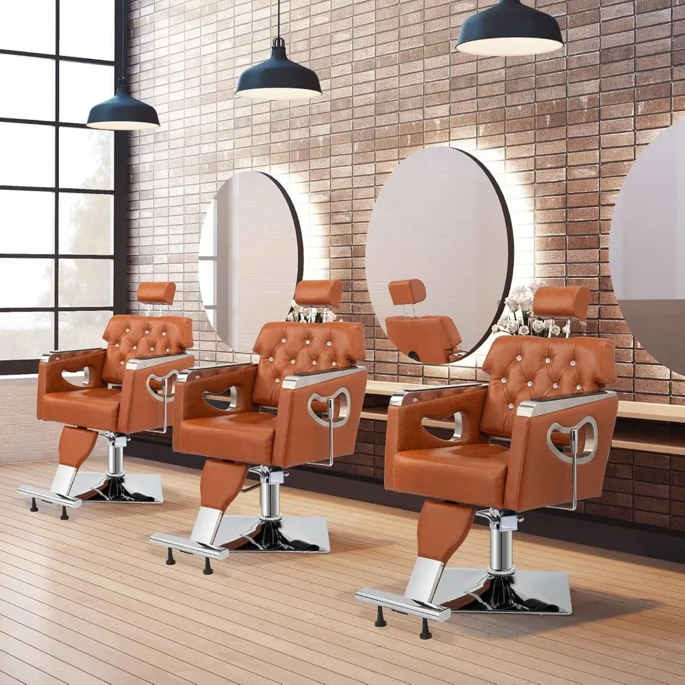 

Hydraulic Reclining Barber Chair – Multi-Function Salon Seat for Hair Styling, Shampoo, Makeup & Braiding