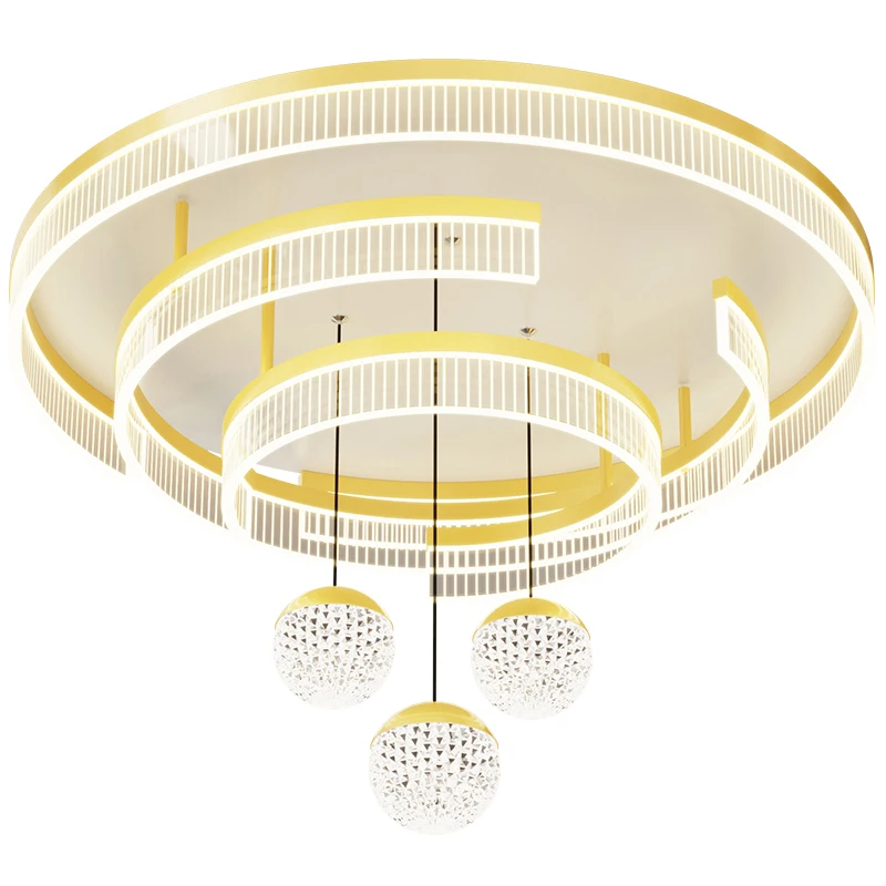 

Nordic Modern Luxury LED Hanging Ball Ceiling Light Simple Living Room and Lobby Internet Celebrity Personalized Decoration