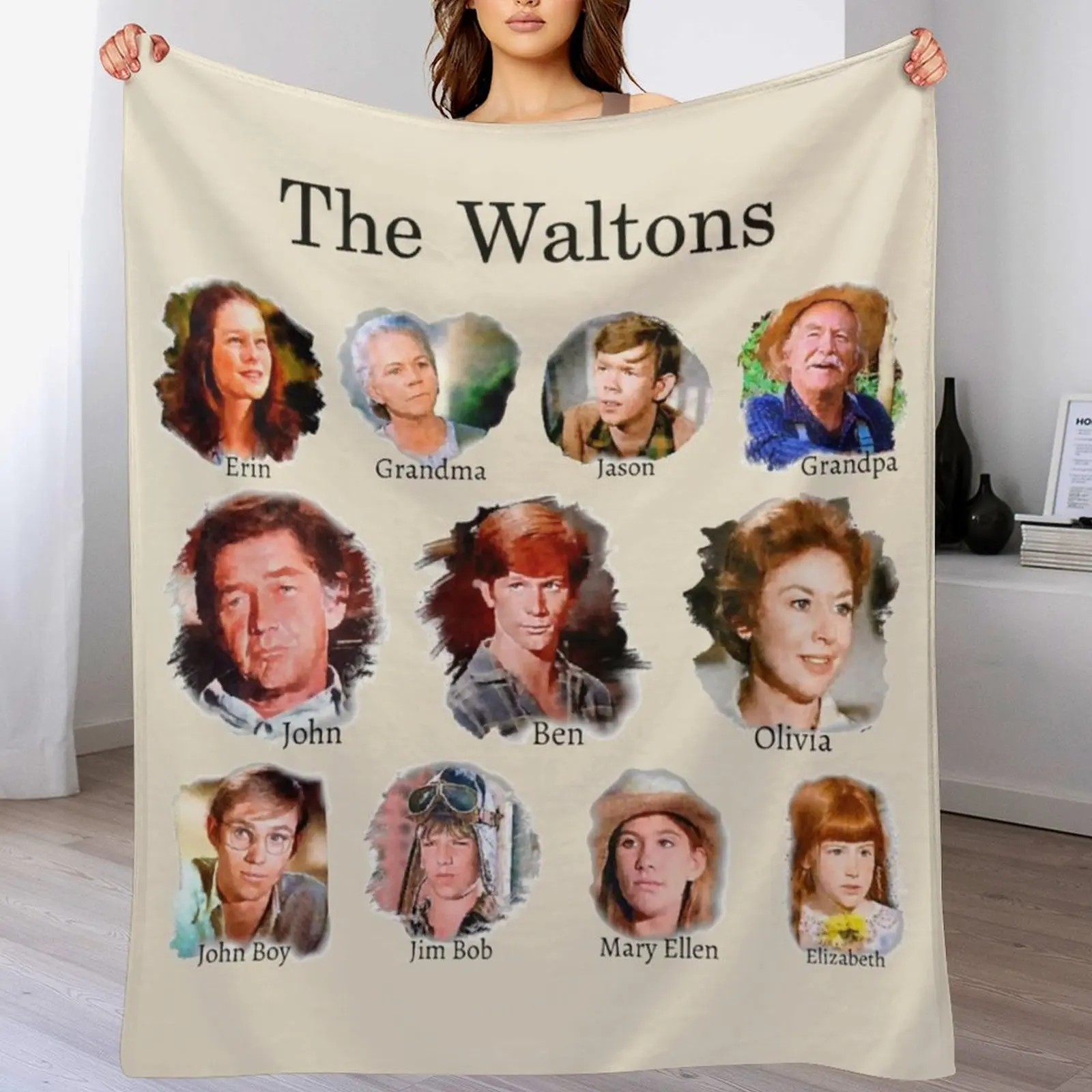 

The Waltons Throw Blanket Cozy Throw Blanket for Bed Sofa Chair