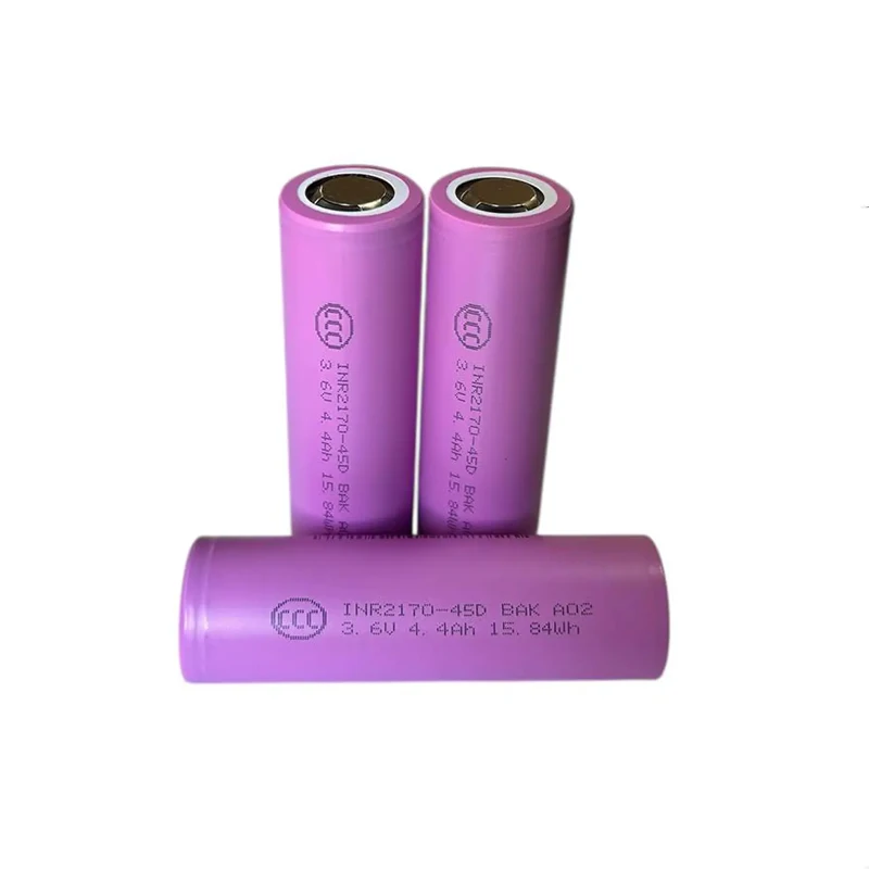 オリジナル BAK 21700 45D 3.6V 4500mAh テーブルレスバッテリー 60A 最大放電電流低抵抗 21700 セル充電式電池