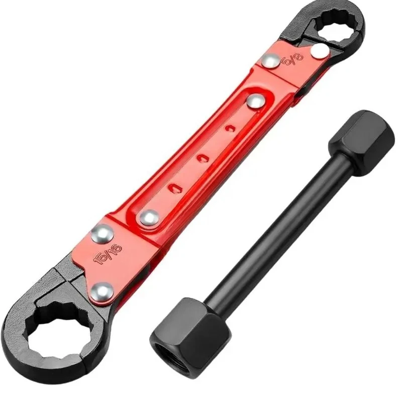 For Plumbing Maintenance Valves Installation And Tight Space Double Ended Stoppers Wrench Set With Antislip Mechanism