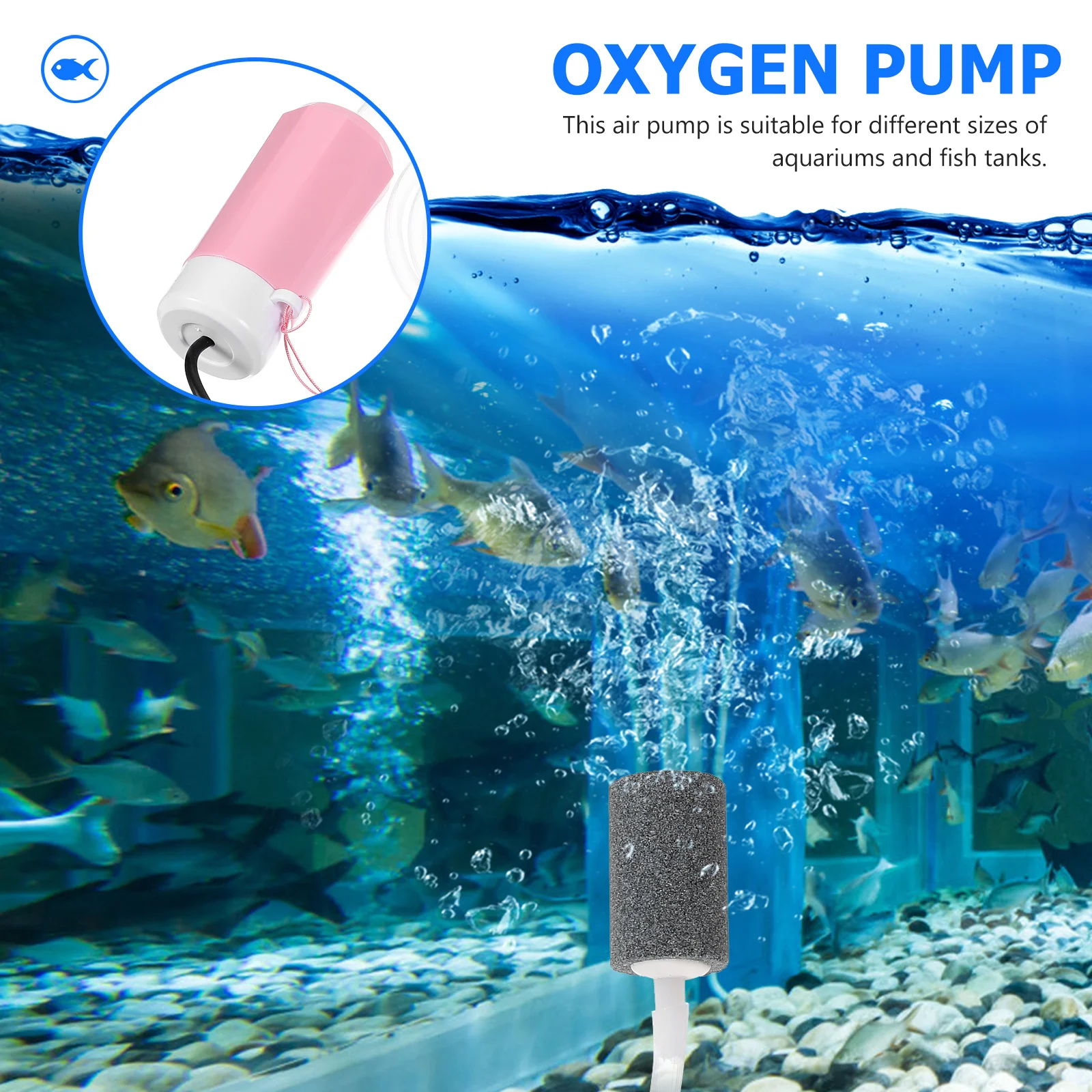

1Set USB Air Pump Easy Operate Long Lasting Oxygen Supply for Different Size Tanks Oxygen Pump Fish Tank Accessories