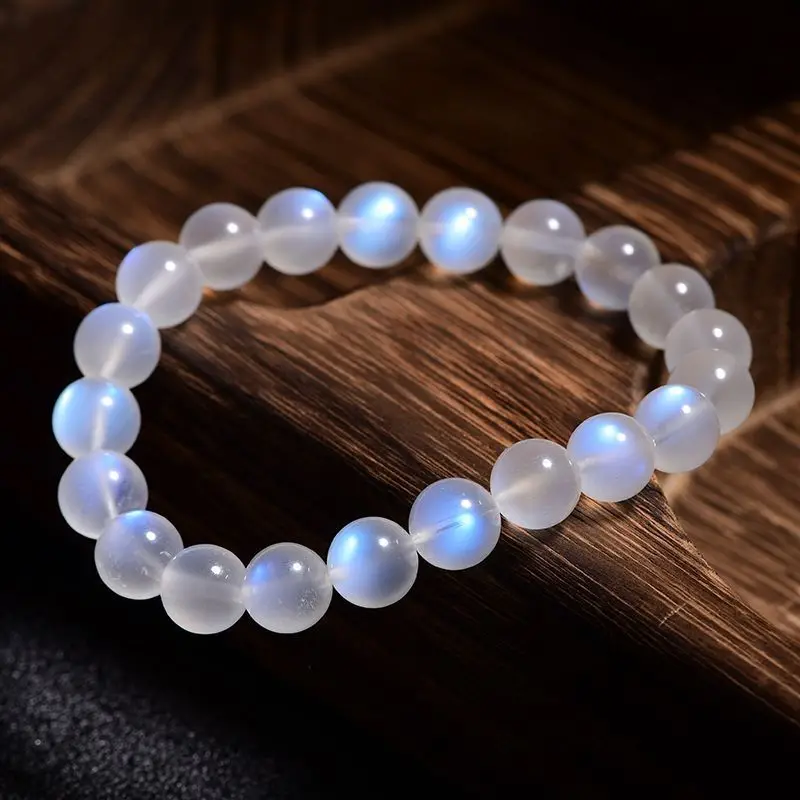 Pulseira Ice Blue Moonlight, Creme Moonstone, Presente casal