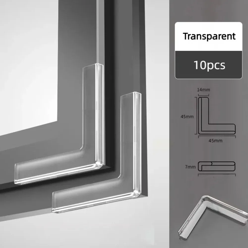 

10pcs Child Safety Window Anti-collision Corner Transparent Collision Proof Window Corner Covers Table Desk