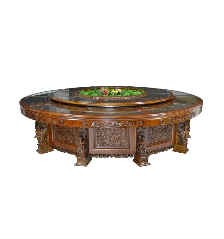 Mesa de comedor eléctrica de mármol circular de venta caliente